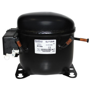 Danfoss GLY12NRA 1/3HP Compatible con R134a, Compresor Fraccionario de Refrigeracion LMBP 115/1/60 (V/Ph/Hz) 123B1304