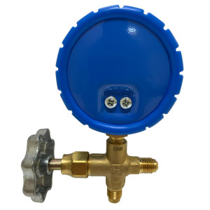 Appli Parts APMG-A3L Manometro Sencillo Baja presion Compatible con R134a, R22, R404A, R410A, analogo con escala de temperatura en Fahrenheit y conexiones de 1/4 de pulg