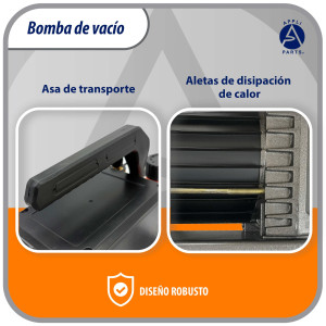 Appli Parts APVCP-313 Bomba de Vacio HVAC 3.0 CFM 1/4 HP 1 Etapa 115/220 V 50-60 Hz para Calefaccion, Aire Acondicionado, A/C Automotriz y Refrigeracion, Entradas 1/4 y 3/8 in