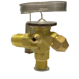 Danfoss 068Z3403 Cuerpo de Valvula de Expansion TE 2 para R404 R507A Ecualizacion Externa 3/8 x 1/2 x 1/4 Flare, Capacidad desde 1/6 a 4-1/2 tons, capacidad segun Orificio de venta separada, 068Z3555