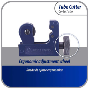 Appli Parts APT-TC128 Corta Tubo Mini para Cobre, Aluminio, Acero, PVC desde 1/8 pulg hasta 7/8 pulg (3-22 mm) para Profesionales y Bricolaje