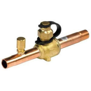 Danfoss 009L8052 Valvula de Cierre tipo Bola de conexion soldable de 1/2 in GBC 12s Multiple Refrigerante MWP 650psi WT -40C a 149C con puerto de servicio SAE 1/4 in Bi-Direccional 009L7052, 009G8052