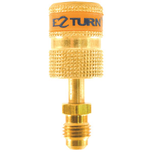Uniweld EZAB Adaptador Ez-Turn Anti-Blowback 1/4 pulg MF x 1/4 pulg FF Compatible con R410A, CFC, HCFC y HFC