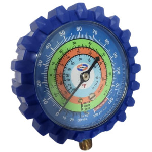 Uniweld G30LD Esfera de Manometro Azul Baja Compatible con R404A, R22, R134a