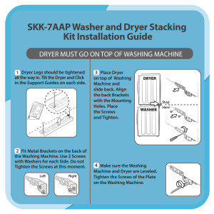 SKK-7A Appli Parts Kit de Montaje para Lavadora Secadora Samsung de 27 pulg Carga Frontal, Modelo SKK-7AAP, compatible con SKK-7A, SK-5A Y SK-5AXAA SKK-7A Appli Parts Kit de Montaje para Lavadora Secadora Samsung de 27 pulg Carga Frontal, Modelo SKK-7AAP, compatible con SKK-7A, SK-5A Y SK-5AXAA