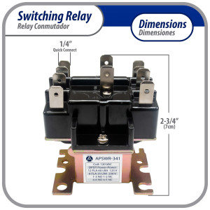 Appli Parts APSWR-341 Rele de conmutacion 90-341, uso general, DPDT, Doble Polo, Doble Tiro, bobina de 110 V, CA, para aplicaciones HVAC y otras instalaciones electricas generales Remplaza APSR-341