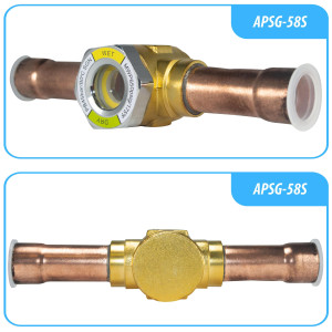 Appli Parts APSG-58S Visor de Liquido 5/8 pulg Indicador de Humedad con conexiones Soldable con cuerpo extraible para Sistemas de Refrigeracion y Aire Acondicionado compatible con refrigerantes CFC, HCFC, HFC Appli Parts APSG-58S Visor de Liquido 5/8 pulg Indicador de Humedad con conexiones Soldable con cuerpo extraible para Sistemas de Refrigeracion y Aire Acondicionado compatible con refrigerantes CFC, HCFC, HFC