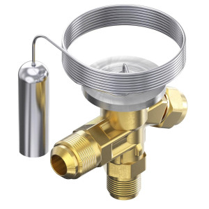 Danfoss 068Z3346 1/5 - 3TR Cuerpo de Valvula de Expansion, T 2, R134a,R513A, 3/8x1/2 in, Flare Roscable, Ecualizacion Interna, Single-flow, -40 a 10 C, Capacidad determinada Segun Orificio, 0608Z3542