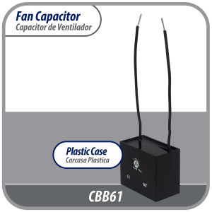 Appli Parts CAP-2-250-2C Condensador Capacitor de ventilador 2 mfd (microfaradios) uf 250VAC con 2 cables compatible con cualquier marca de igual capacitancia 3.7cm Ancho, 1.5cm Prof, 2.6cm Alto