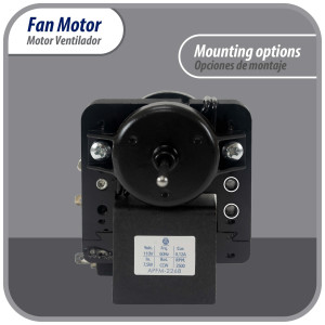 Appli Parts APFM-2268 Motor Ventilador para evaporadores de refrigeradoras 110 V, 60 Hz, 0.12 A, 7.5 W, 2500 rpm, CCW Giro contrario a las agujas del reloj, eje 2.8cm Sirve 200D2940P001C, WR01F02268