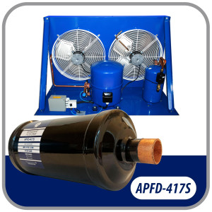 Appli Parts APFD-417S Filtro Secador 7/8 pulg para linea Liquido para Sistemas de Refrigeracion y aire acondicionado 417S ODF Soldable Universal Unidireccional 267mm Largo 95mm Ancho