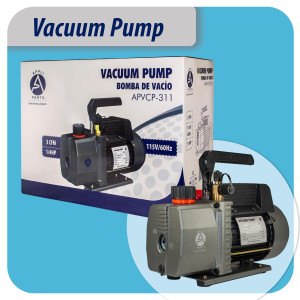 Appli Parts APVCP-311 Bomba de Vacio de 3.0 CFM 1/4 HP 1 etapa 115 V, 60 Hz, para calefaccion, aire acondicionado y sistemas de refrigeracion para aplicaciones domesticas y automotrices  Appli Parts APVCP-311 Bomba de Vacio de 3.0 CFM 1/4 HP 1 etapa 115 V, 60 Hz, para calefaccion, aire acondicionado y sistemas de refrigeracion para aplicaciones domesticas y automotrices