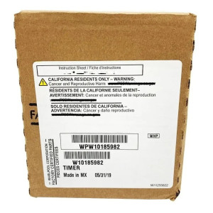 Whirlpool Timer WPW10185982 Secadora 
Sirve: W10185982 Whirlpool Timer WPW10185982 Secadora 
Sirve: W10185982