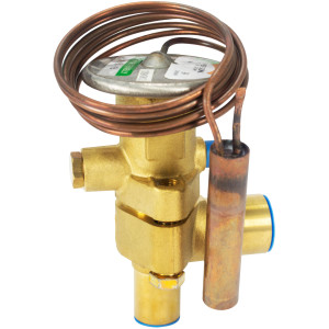 Emerson TCLE 12 HW Valvula de Expansion Termostatica Alco Compatible con R22, R407C, 12 tons con ecualizacion externa 1/4 in, SAE, conexion 1/2 x 5/8 ODF soldable, rango de trabajo -23 a 10 C
