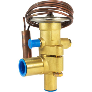 Emerson TCLE 12 HW Valvula de Expansion Termostatica Alco Compatible con R22, R407C, 12 tons con ecualizacion externa 1/4 in, SAE, conexion 1/2 x 5/8 ODF soldable, rango de trabajo -23 a 10 C