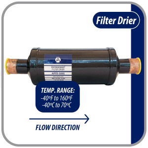 Appli Parts APFD-309S Filtro Secador 1-1/8 pulg para linea Liquido para Sistemas de Refrigeracion y aire acondicionado 309S ODF Soldable Universal Unidireccional 280mm Largo 76mm Ancho Appli Parts APFD-309S Filtro Secador 1-1/8 pulg para linea Liquido para Sistemas de Refrigeracion y aire acondicionado 309S ODF Soldable Universal Unidireccional 280mm Largo 76mm Ancho