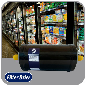 Appli Parts APFD-414S Filtro Secador 1/2 pulg para linea Liquido para Sistemas de Refrigeracion y aire acondicionado 414S ODF Soldable Universal Unidireccional 241mm Largo 89mm Ancho