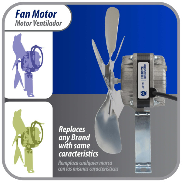 Appli Parts APFM-101E Motor Ventilador Condensador y Evaporador 10W 115V 60Hz 0.65A, Incluye Aspa de Aluminio de 9in y Base de Montaje, Repuesto Universal para Equipos de Refrigeracion Comercial Appli Parts APFM-101E Motor Ventilador Condensador y Evaporador 10W 115V 60Hz 0.65A, Incluye Aspa de Aluminio de 9in y Base de Montaje, Repuesto Universal para Equipos de Refrigeracion Comercial