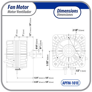 Appli Parts APFM-101E Motor Ventilador Condensador y Evaporador 10W 115V 60Hz 0.65A, Incluye Aspa de Aluminio de 9in y Base de Montaje, Repuesto Universal para Equipos de Refrigeracion Comercial Appli Parts APFM-101E Motor Ventilador Condensador y Evaporador 10W 115V 60Hz 0.65A, Incluye Aspa de Aluminio de 9in y Base de Montaje, Repuesto Universal para Equipos de Refrigeracion Comercial