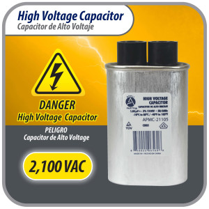 Appli Parts APMC-21105 Condensador Capacitor para microondas 1.05 Mfd uF (microfaradios) Alto Voltaje 2100V tipo CH85 21105 Remplazo universal para multiples marcas Appli Parts APMC-21105 Condensador Capacitor para microondas 1.05 Mfd uF (microfaradios) Alto Voltaje 2100V tipo CH85 21105 Remplazo universal para multiples marcas