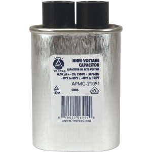 Appli Parts APMC-21091 Condensador Capacitor para microondas 0.91 Mfd uF (microfaradios) Alto Voltaje 2100V tipo CH85 21105 Remplazo universal para multiples marcas Appli Parts APMC-21091 Condensador Capacitor para microondas 0.91 Mfd uF (microfaradios) Alto Voltaje 2100V tipo CH85 21105 Remplazo universal para multiples marcas