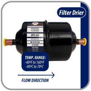 Appli Parts APFD-163S Filtro Secador 3/8 pulg para linea Liquido para Sistemas de Refrigeracion y aire acondicionado 163S ODF Soldable Universal Unidireccional 178mm Largo 76mm Ancho Appli Parts APFD-163S Filtro Secador 3/8 pulg para linea Liquido para Sistemas de Refrigeracion y aire acondicionado 163S ODF Soldable Universal Unidireccional 178mm Largo 76mm Ancho