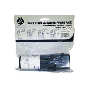 Appli Parts APHS-8 Relay de Arranque, Capacitor y Termico amplificador de potencia para aire acondicionado de 1/12-10 HP y compresores de 110-220 Voltios 1 Ph hasta 690 porciento de torque