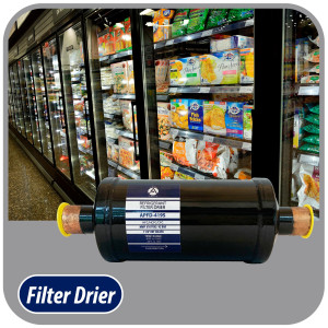 Appli Parts APFD-419S Filtro Secador 1-1/8 pulg para linea Liquido para Sistemas de Refrigeracion y aire acondicionado 419S ODF Soldable Universal Unidireccional 267mm Largo 95mm Ancho