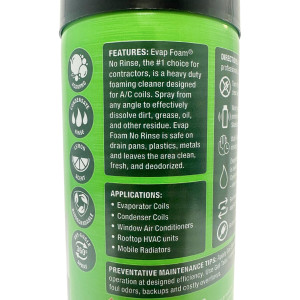 Nu-Calgon 4171-75 Evap Foam Limpiador Espumante No Enjuagable 18oz  Nu-Calgon 4171-75 Evap Foam Limpiador Espumante No Enjuagable 18oz