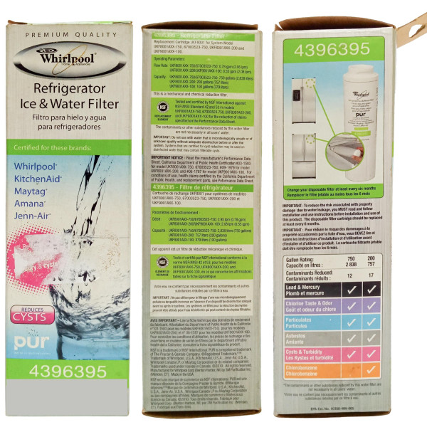 Whirlpool 4396395 Filtro de Agua para Refrigerador FSP  Whirlpool 4396395 Filtro de Agua para Refrigerador FSP