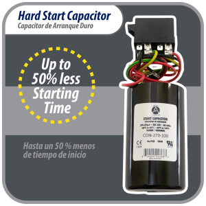 Appli Parts Start kit para aire acondicionado incluye Capacitor de arranque 270-327mfd 330V y relay potencial para equipos 4-5 Ton, compresores scroll y reciprocantes 208-265 Volts 1 Ph APHS-3