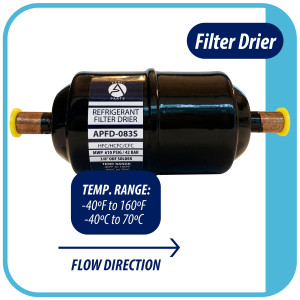 Appli Parts APFD-083S Filtro Secador 3/8 pulg para linea Liquido para Sistemas de Refrigeracion y aire acondicionado 083S ODF Soldable Universal Unidireccional 140mm Largo 51mm Ancho Appli Parts APFD-083S Filtro Secador 3/8 pulg para linea Liquido para Sistemas de Refrigeracion y aire acondicionado 083S ODF Soldable Universal Unidireccional 140mm Largo 51mm Ancho