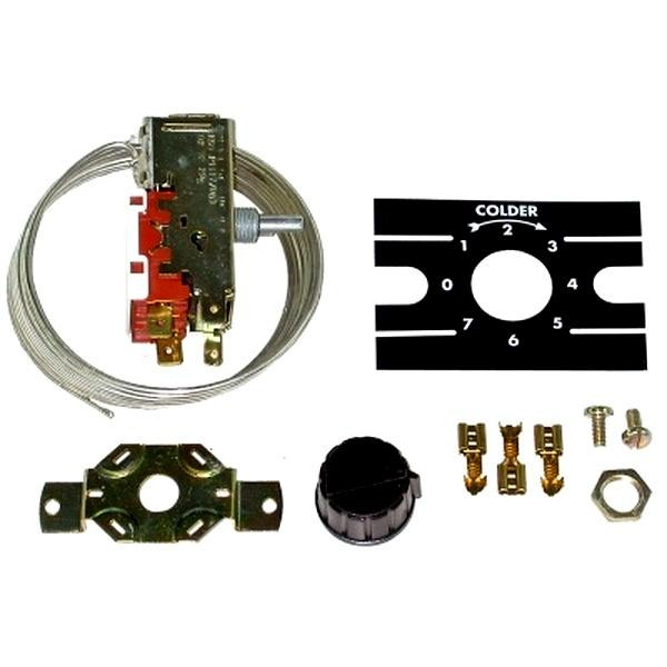 Appli Parts Termostato Refrigeracion Tipo K50P, corte interno frio +5.5 C, corte externo en frio +1.5 C, corte interno en caliente +12.5 C, tubo capilar de 1200 mm, modelo APRT-1127 Appli Parts Termostato Refrigeracion Tipo K50P, corte interno frio +5.5 C, corte externo en frio +1.5 C, corte interno en caliente +12.5 C, tubo capilar de 1200 mm, modelo APRT-1127