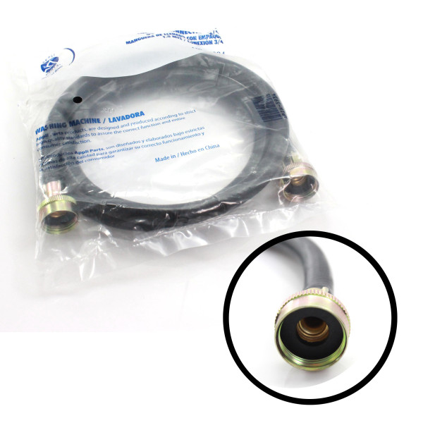 Appli Parts APIH-5934 Manguera 1.5 m Entrada de Agua Lavadora con 2 Sellos o Gomas, rosca de 3/4 pulg, conexiones Rectas Compatible con Whirlpool WP89503, 89503 Appli Parts APIH-5934 Manguera 1.5 m Entrada de Agua Lavadora con 2 Sellos o Gomas, rosca de 3/4 pulg, conexiones Rectas Compatible con Whirlpool WP89503, 89503